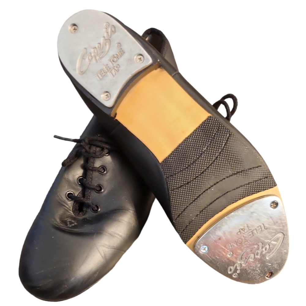 Dancers! Musical Performers! Tap Shoes Black Unisex Capezio Size 7.5 W, 5.5 M